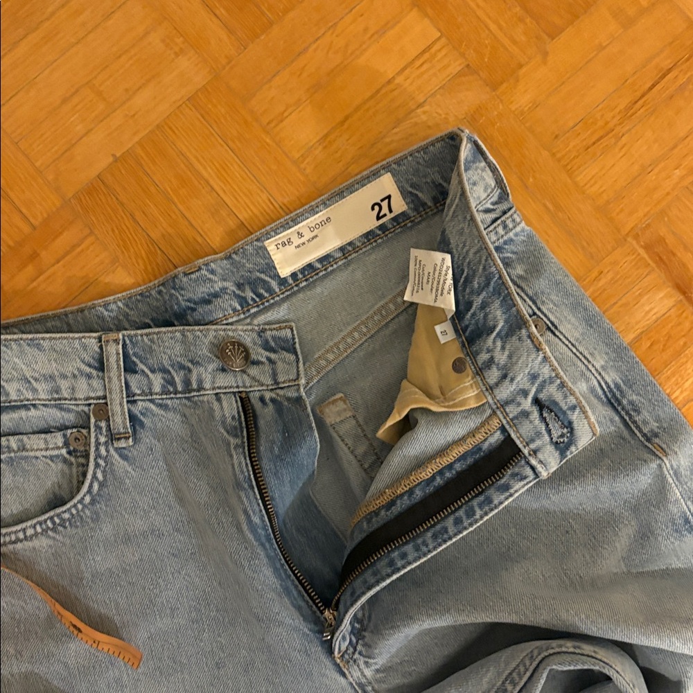 Rag& Bone Wide-Leg Light Blue Jeans - Picture 7 of 13